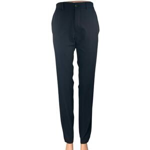 Zara Women's Black Straight Leg High Waist Ankle Career Trousers Dress Pants 30